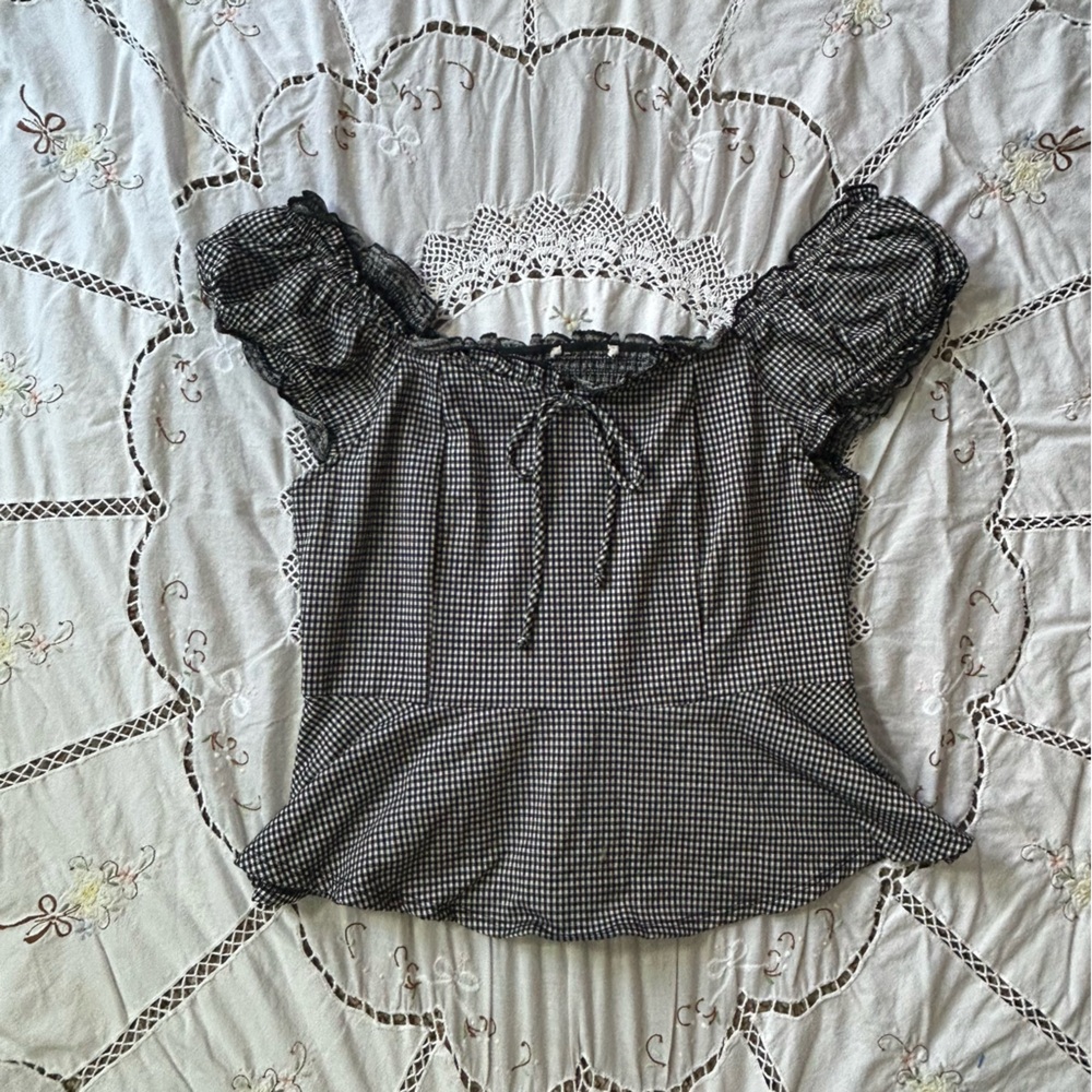 Gingham crop top